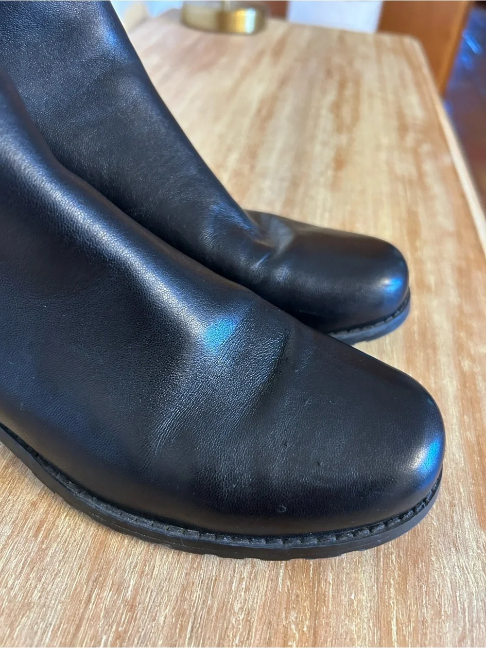 Stuart Weitzman 5050 Black Over-the-Knee Leather Boots, 8